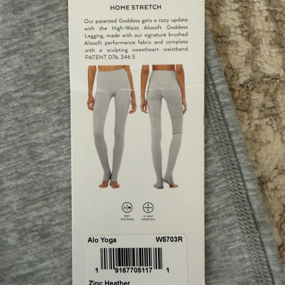 ALO Yoga High-Waist alosoft goddess Leggings in Zinc Heather BNWT size M